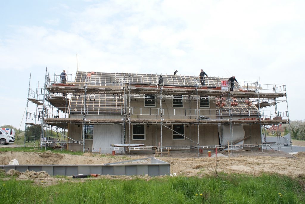 Tvåfamiljshus i Skåne med decentraliserad ventilation från Energy Building